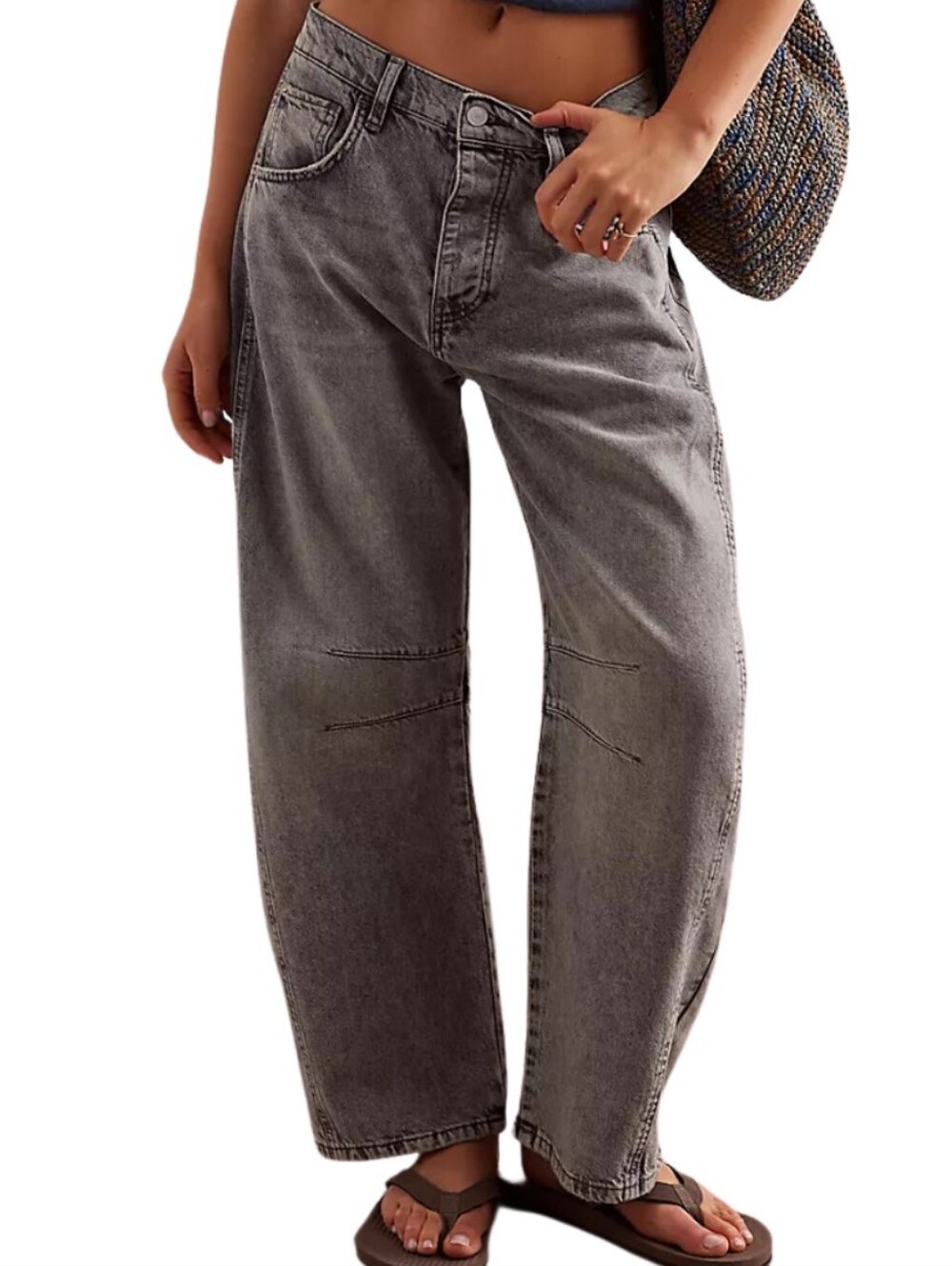 Free People Barrel Leg Jeans